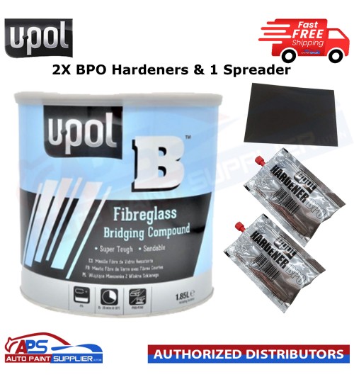 UPOL B FIBREGLASS BRIDGING COMPOUND 1.85Le With BPO 2 Hardeners & 1 Spreader